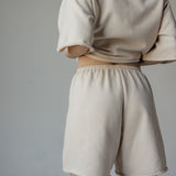 Palm Springs - Sweat Shorts Raw Edge Chai