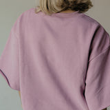 Palm Springs - Sweat Top Raw Edge Mauve