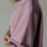 Palm Springs - Sweat Top Raw Edge Mauve