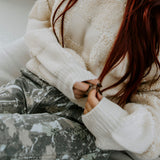 Zara Checkered Sherpa Sweater